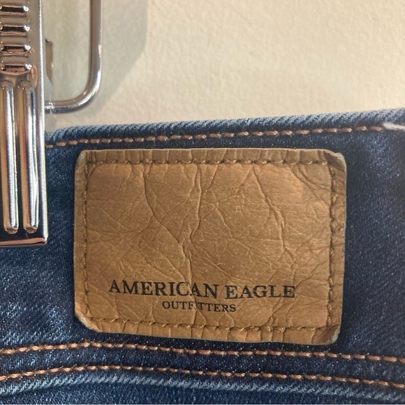 AMERICAN EAGLE SZ 18L Kick Boot  Mid-Wash High Waisted Stretch Denim Jeans - Picture 8 of 12